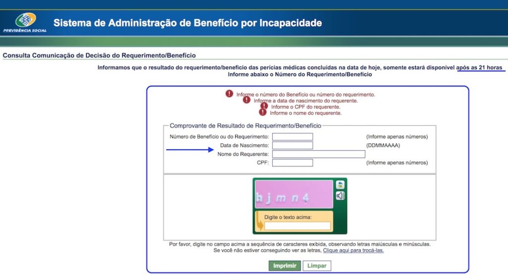 Como consultar resultado de perícia do INSS pela internet