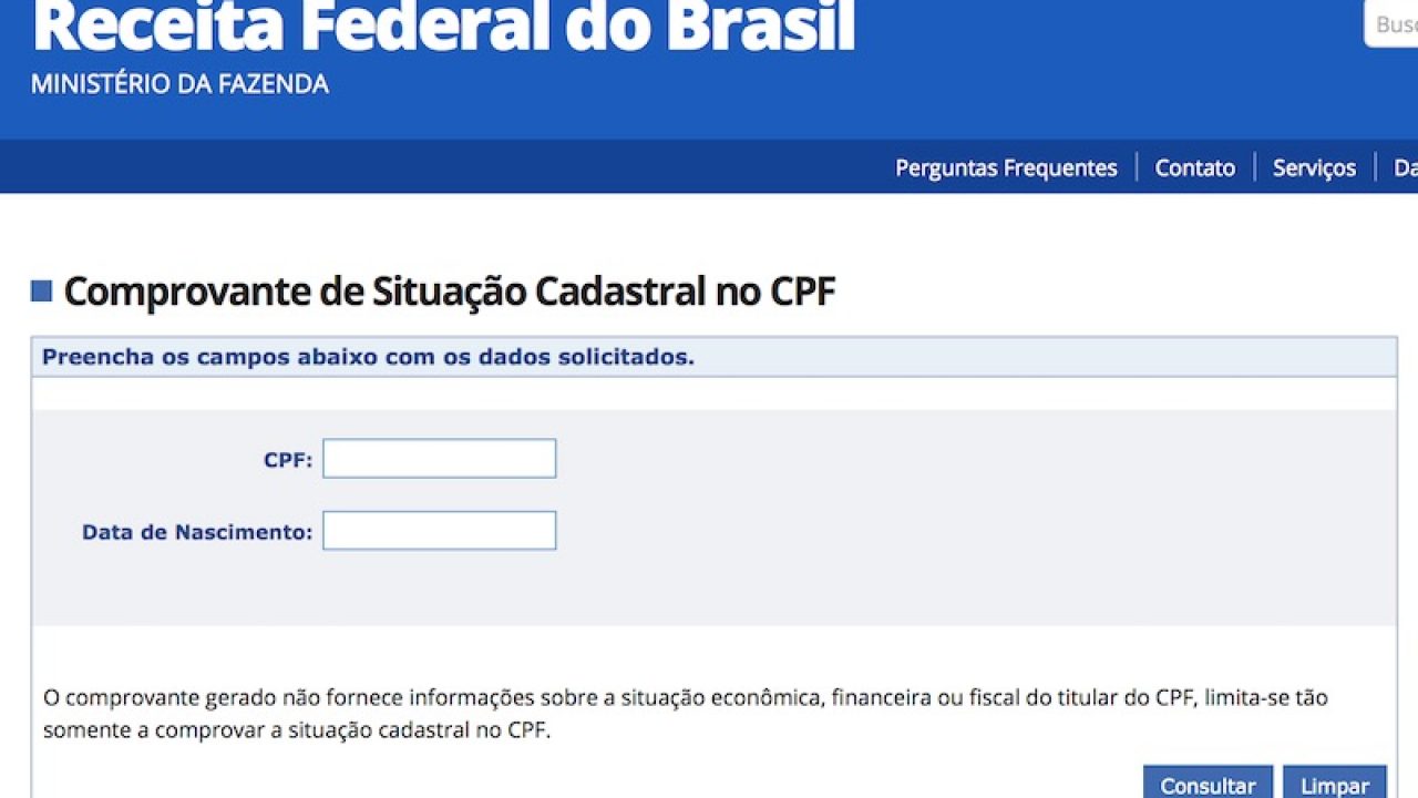 Como Consultar Se O Cpf Esta Regular Na Receita Federal